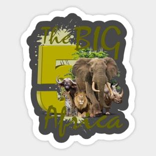 Africa's BIG Five Animals Sticker